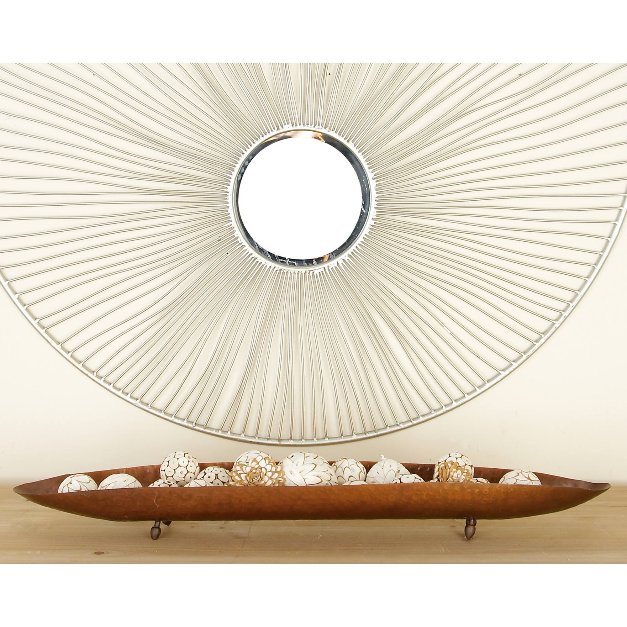 Brown Metal Traditional Tray Set